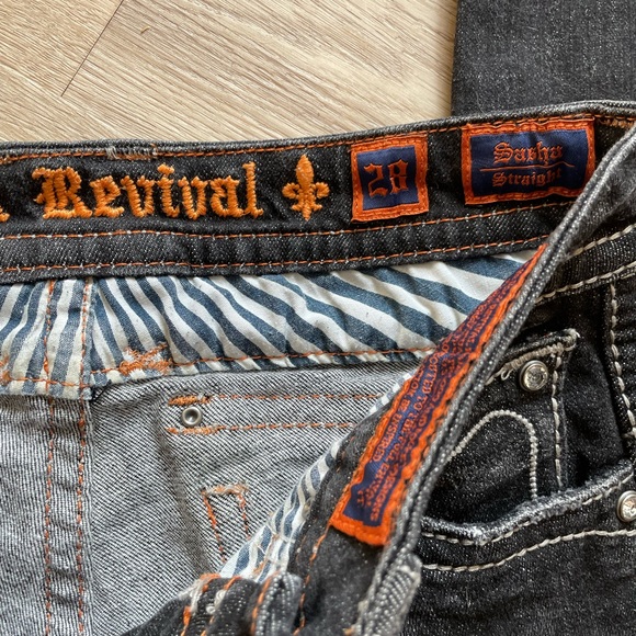 🍁🍂💙- **Rock Revival Sasha Straight Jeans Dark Wash size 28 with 33” inseam - Picture 5 of 7